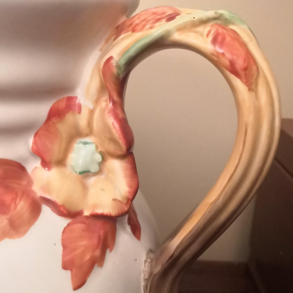 Clarice Cliffs Pottery Jug with Floral Handle - Picture 4 of 6